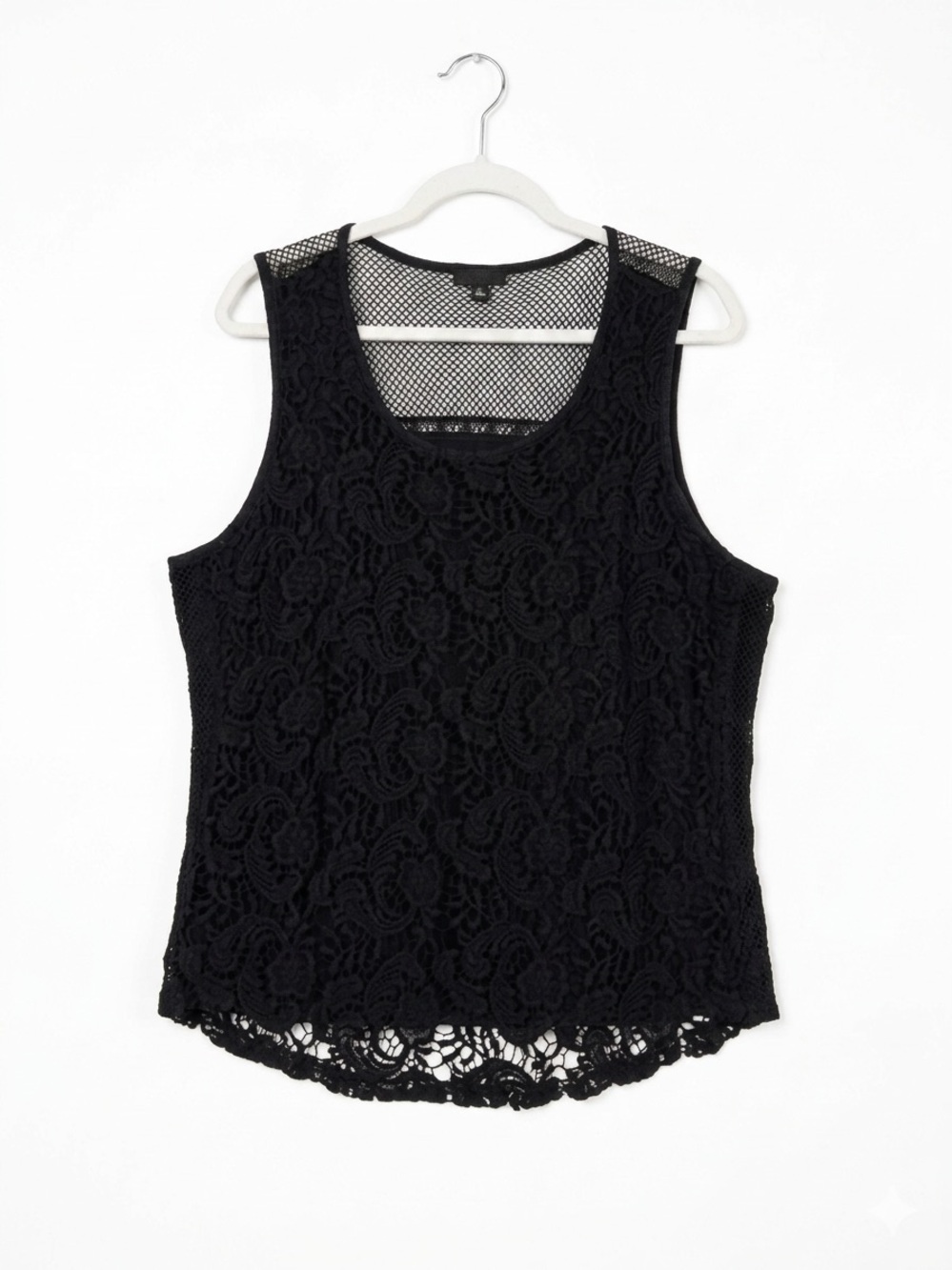 Whimsygoth Mesh Crochet Top Dark Romantic Grunge Size 3X Edgy Boho